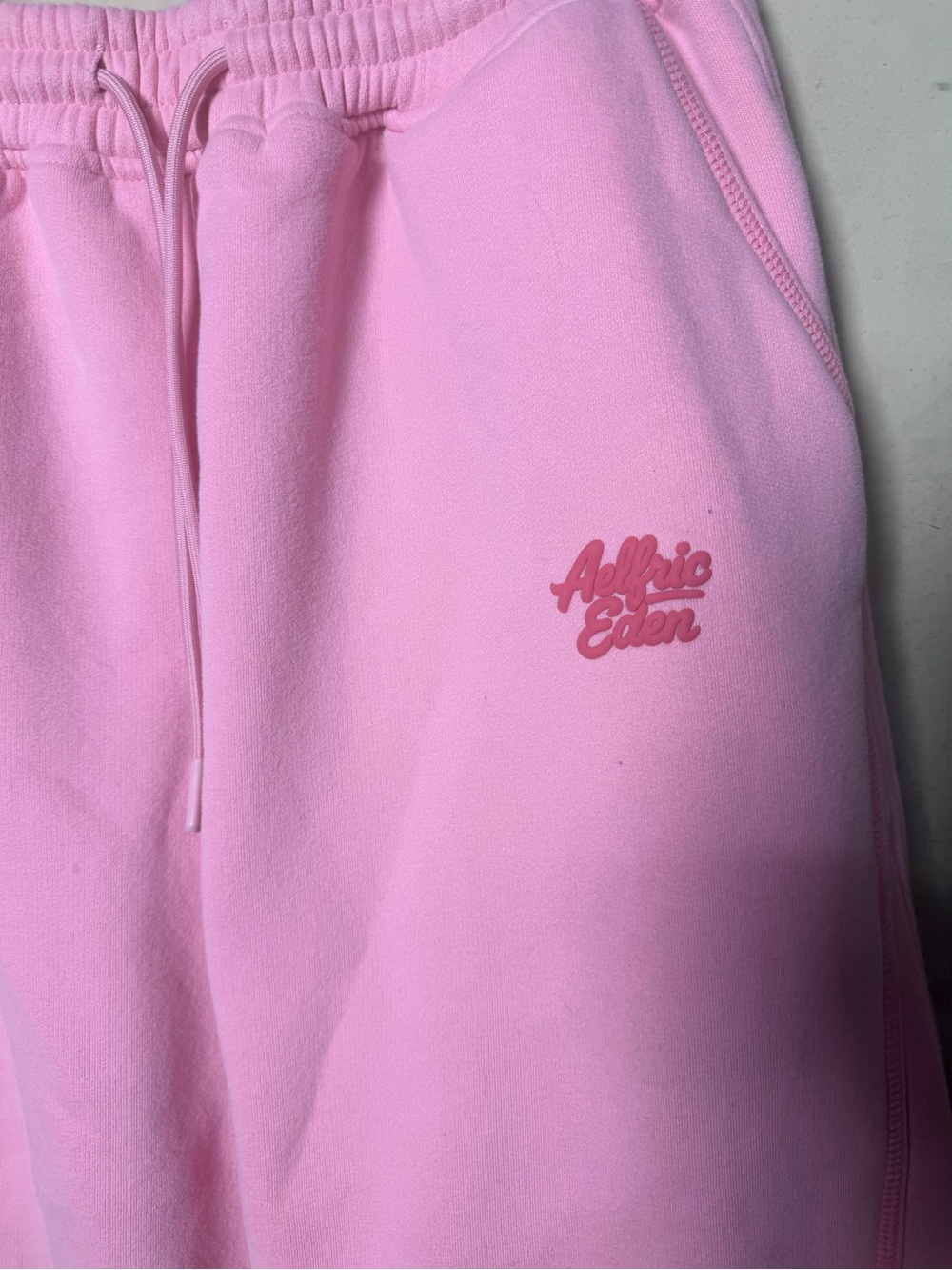 Aelfric Eden Souffle Cropped Hoodie Wide Leg Pants Set Baby Pink Size Large - Picture 8 of 10